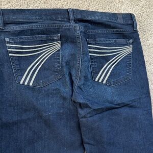 Women's Blue Jeans with White Stitching